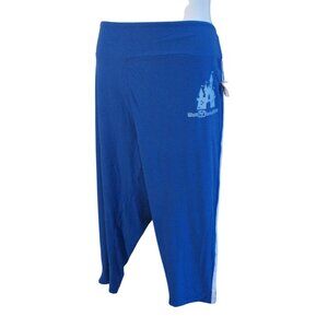 Walt Disney World 3X NEW Blue Castle Capri Crop Leggings NWT